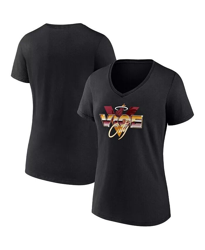 Черная женская футболка Miami Heat Hometown Collection Vice City с v-образным вырезом Fanatics
Черная женская футболка Miami Heat Hometown Collection Vice City с v-образным вырезом Fanatics