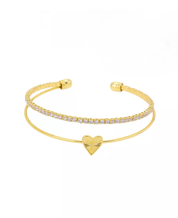 Браслет-Манжета в форме сердца с кубическим цирконием Unwritten, gold
Браслет-Манжета в форме сердца с кубическим цирконием Unwritten, gold
