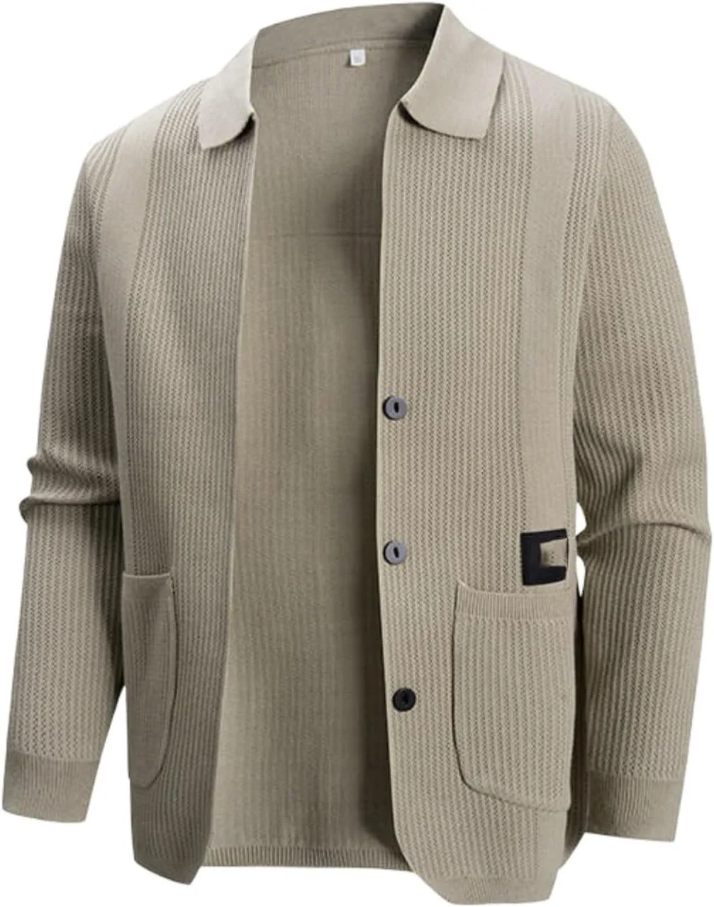 Мужской свободный вязаный кардиган с лацканами FOLKFOLD
Мужской свободный вязаный кардиган с лацканами FOLKFOLD