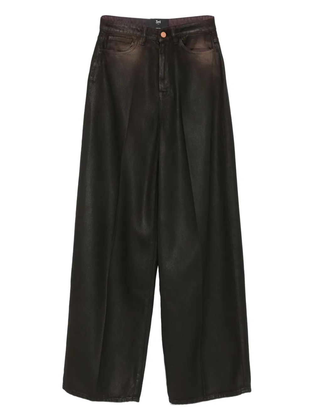 Выцветшие джинсы широкого кроя 3x1, коричневый
Выцветшие джинсы широкого кроя 3x1, коричневый