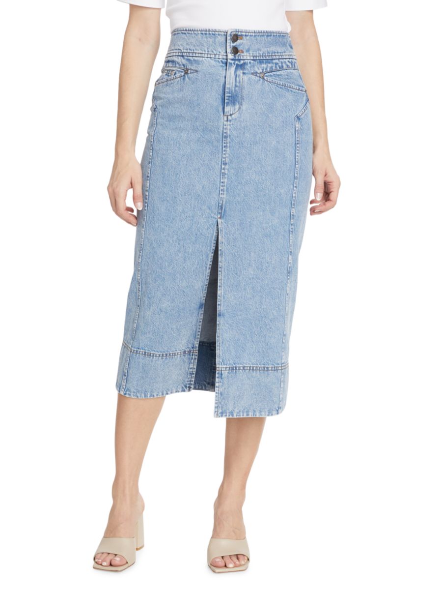 Джинсовая юбка-миди Christina Tanya Taylor, цвет True Blue
Джинсовая юбка-миди Christina Tanya Taylor, цвет True Blue