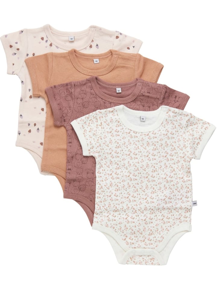 Pippi Babywear Детский боди с короткими рукавами "Body SS AO-printed (4 шт.)" розового цвета
Pippi Babywear Детский боди с короткими рукавами "Body SS AO-printed (4 шт.)" розового цвета