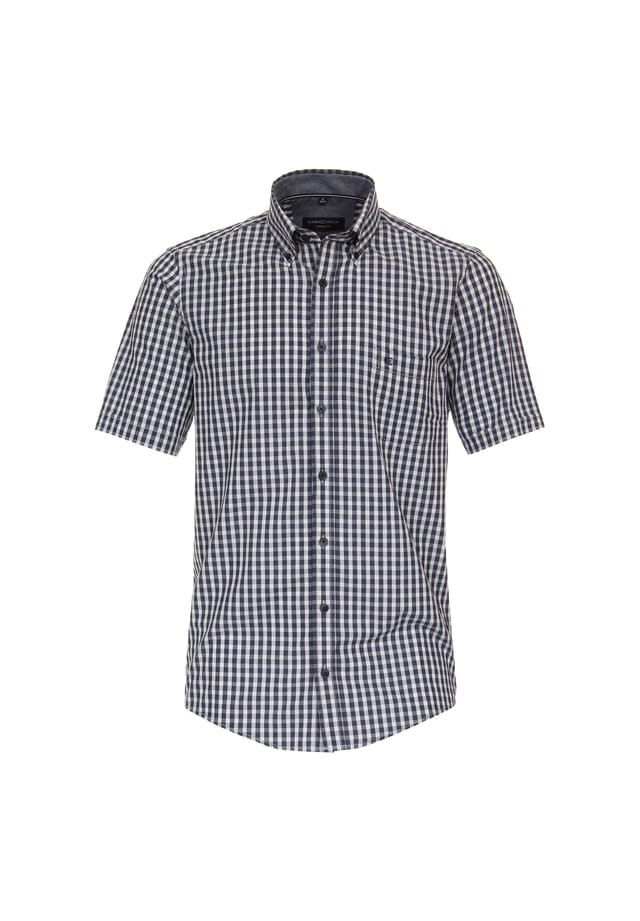 Повседневная рубашка с коротким рукавом в клетку свободного покроя Casamoda, синий
Повседневная рубашка с коротким рукавом в клетку свободного покроя Casamoda, синий