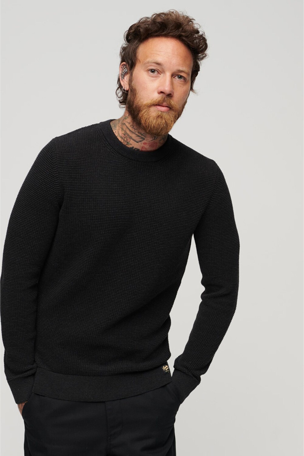 Свитер фактурной вязки с круглым вырезом Superdry, черный
Свитер фактурной вязки с круглым вырезом Superdry, черный