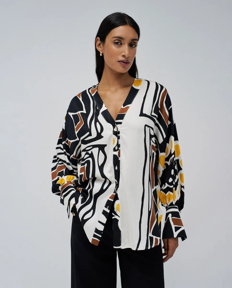 Женская оверсайз рубашка с ярким принтом Salsa Jeans, желтый
Женская оверсайз рубашка с ярким принтом Salsa Jeans, желтый