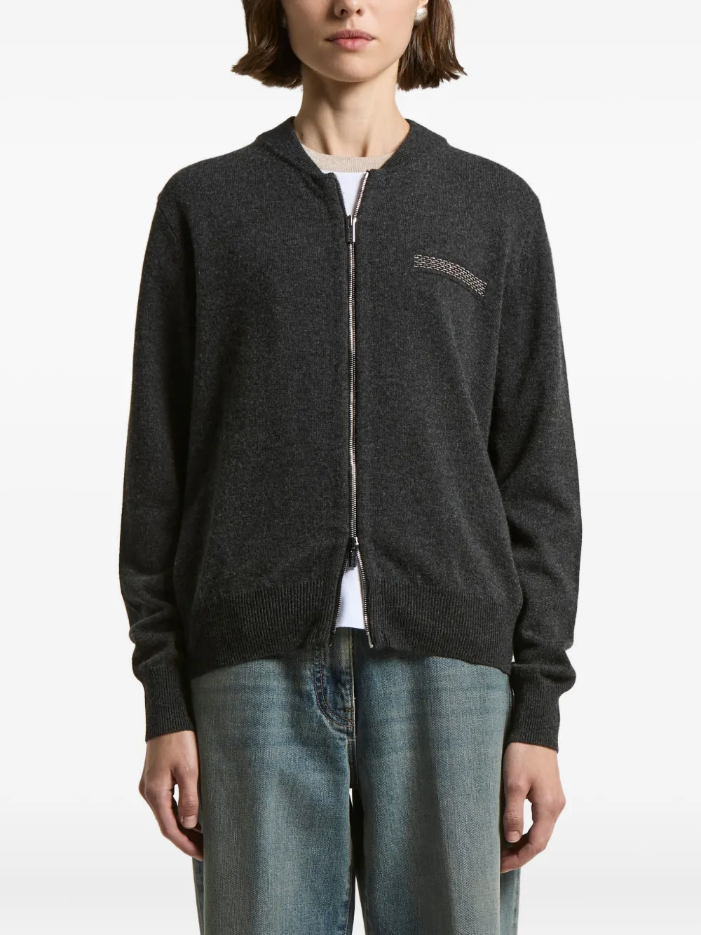 Декорированный кардиган на молнии Peserico, серый
Декорированный кардиган на молнии Peserico, серый