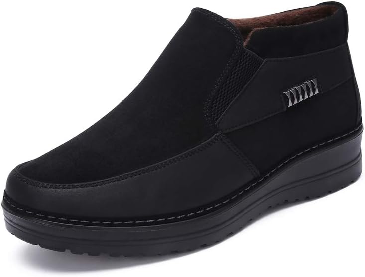 Мужские зимние ботинки-мокасины с меховой подкладкой, теплые туфли-лоферы, подходящие, дома и на улице, нескользящие, для пожилых, кроссовки для прогулок Asifn, черный
Мужские зимние ботинки-мокасины с меховой подкладкой, теплые туфли-лоферы, подходящие, дома и на улице, нескользящие, для пожилых, кроссовки для прогулок Asifn, черный