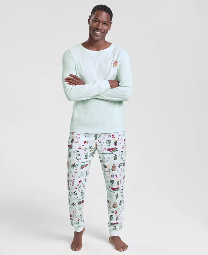 Мужской зимний праздничный комплект пижамы из хлопка Holiday Lane, синий
Мужской зимний праздничный комплект пижамы из хлопка Holiday Lane, синий