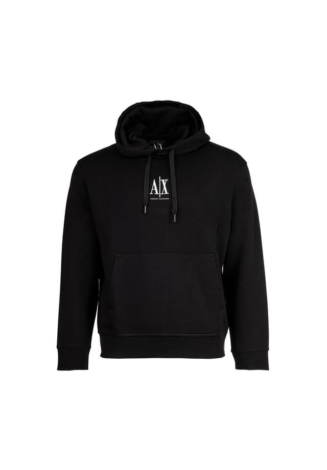 Худи - толстовка с капюшоном и логотипом из хлопковой смеси Armani Exchange, черный
Худи - толстовка с капюшоном и логотипом из хлопковой смеси Armani Exchange, черный