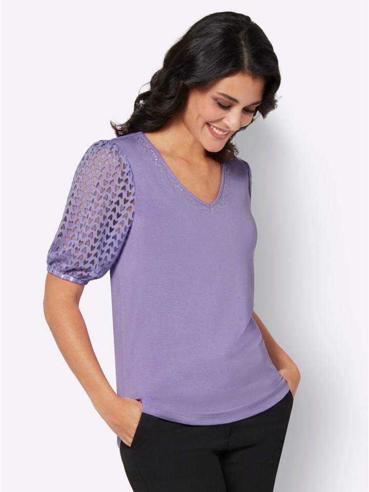 Рубашка с V-образным вырезом цвета лаванды creation L
Рубашка с V-образным вырезом цвета лаванды creation L