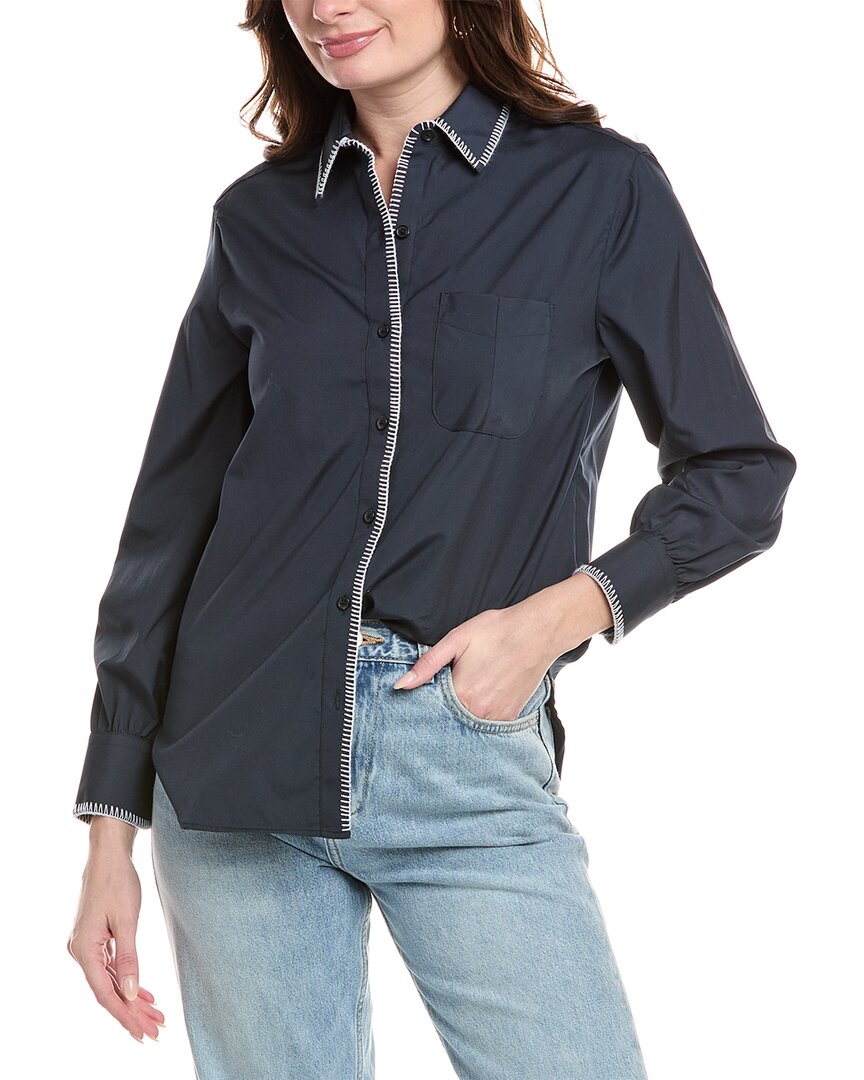 Rag & bone Maxine Рубашка с одеяльным швом, синий
Rag & bone Maxine Рубашка с одеяльным швом, синий