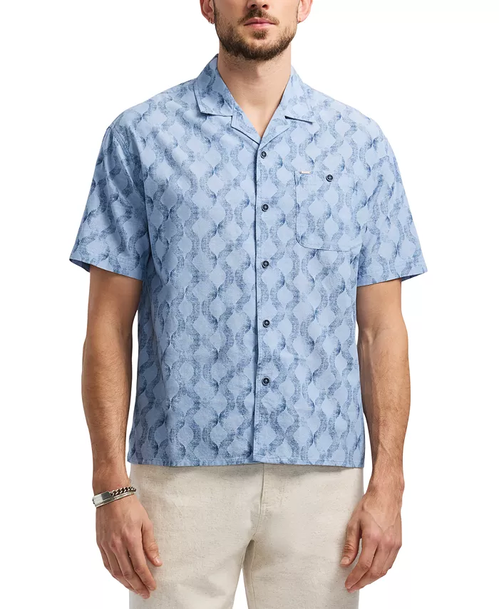 Мужская расслабленного кроя короткая рубашка с коротким рукавом Sonix с волнообразным принтом и застежкой на пуговицы Buffalo David Bitton, синий
Мужская расслабленного кроя короткая рубашка с коротким рукавом Sonix с волнообразным принтом и застежкой на пуговицы Buffalo David Bitton, синий