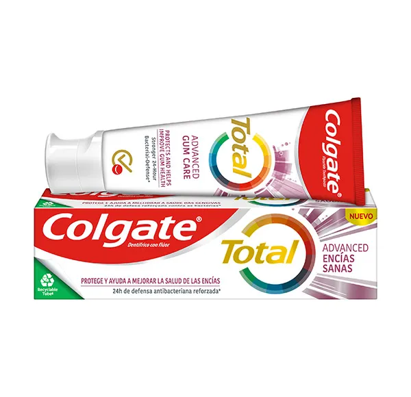 Зубная паста, которая помогает предотвратить кровоточивость десен Total Advanced Encías Sanas Colgate, 75 ml
Зубная паста, которая помогает предотвратить кровоточивость десен Total Advanced Encías Sanas Colgate, 75 ml