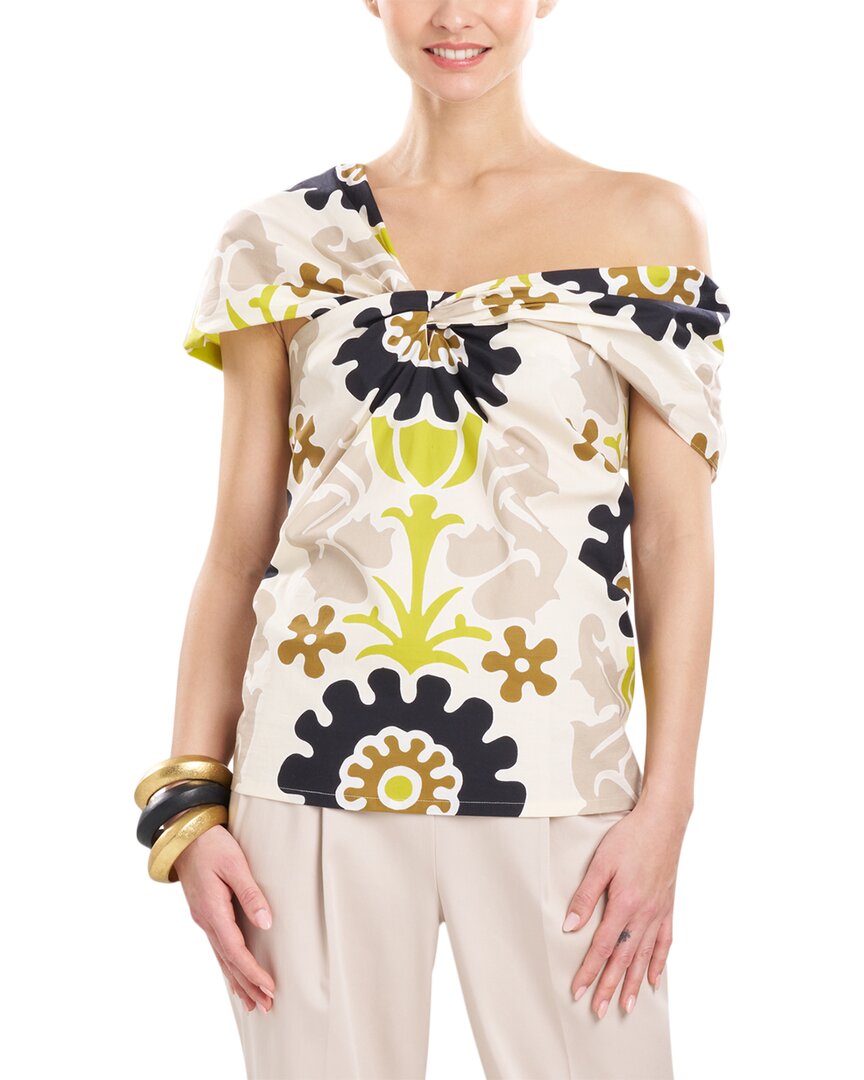 Асимметричный топ-халтер Natori Talitha Poplin, желтый 
Асимметричный топ-халтер Natori Talitha Poplin, желтый