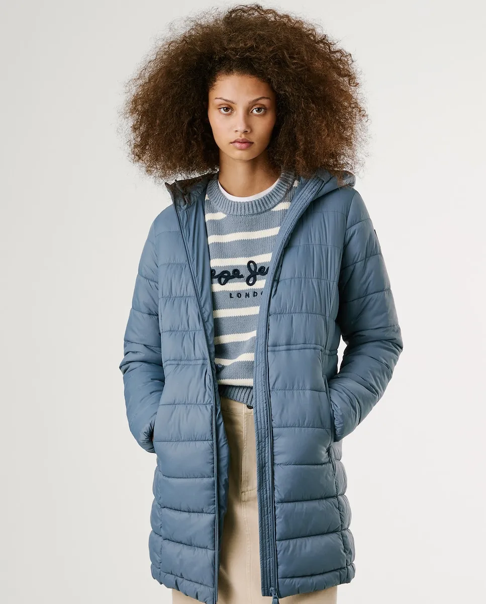 Длинный женский водонепроницаемый пуховик с капюшоном Pepe Jeans, синий
Длинный женский водонепроницаемый пуховик с капюшоном Pepe Jeans, синий