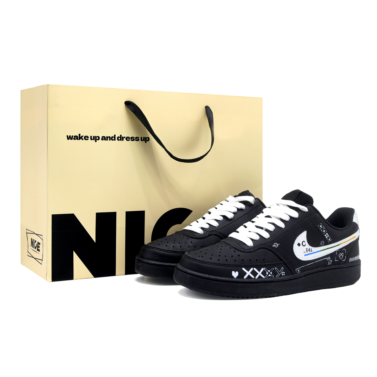 Nike Кроссовки для скейтбординга Court Vision Print Collection 1.0 Cushioning Lightweight низкие мужские черно-белые
Nike Кроссовки для скейтбординга Court Vision Print Collection 1.0 Cushioning Lightweight низкие мужские черно-белые