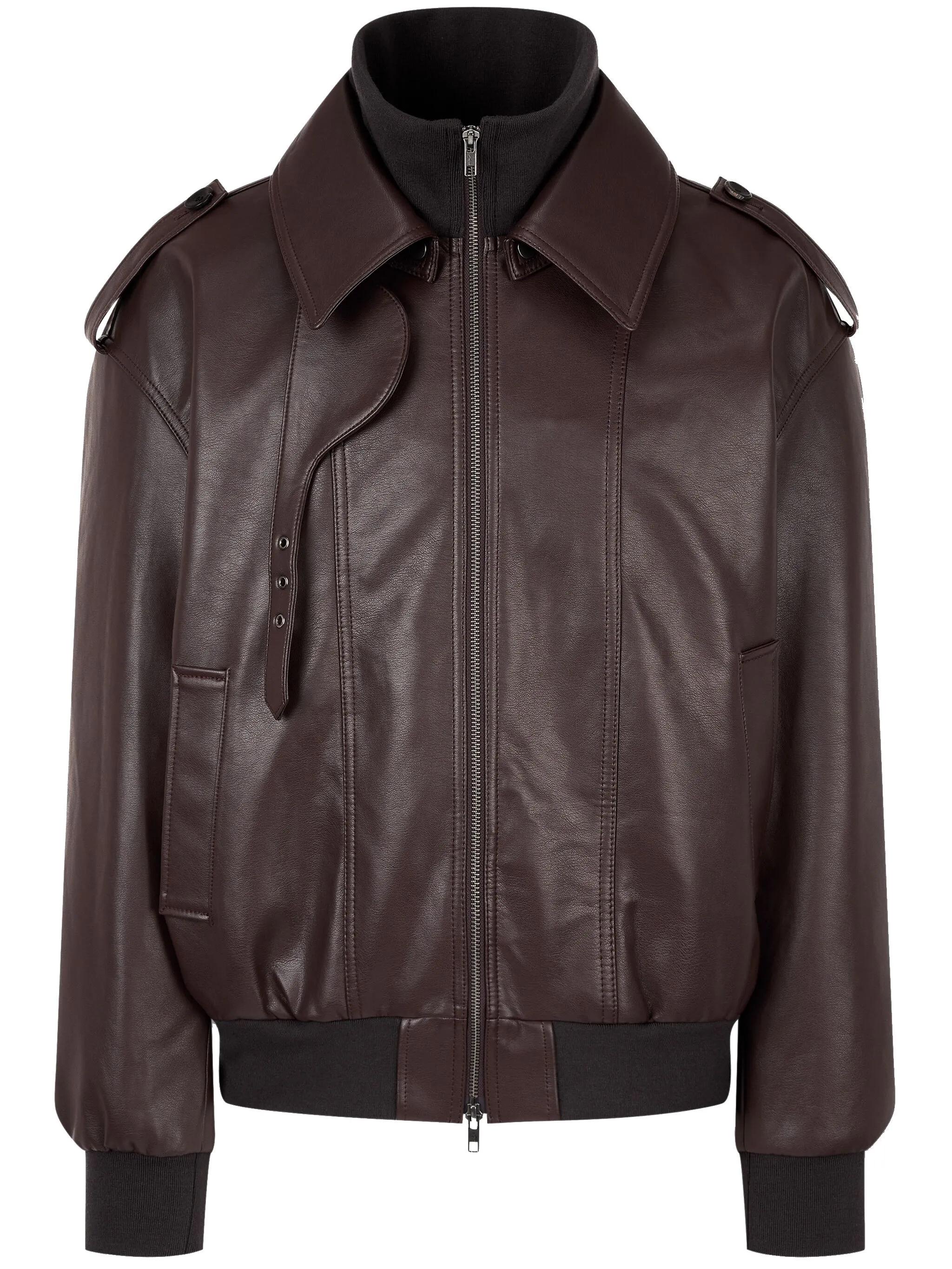 Бомбер из искусственной кожи Tomboy, коричневый
Бомбер из искусственной кожи Tomboy, коричневый