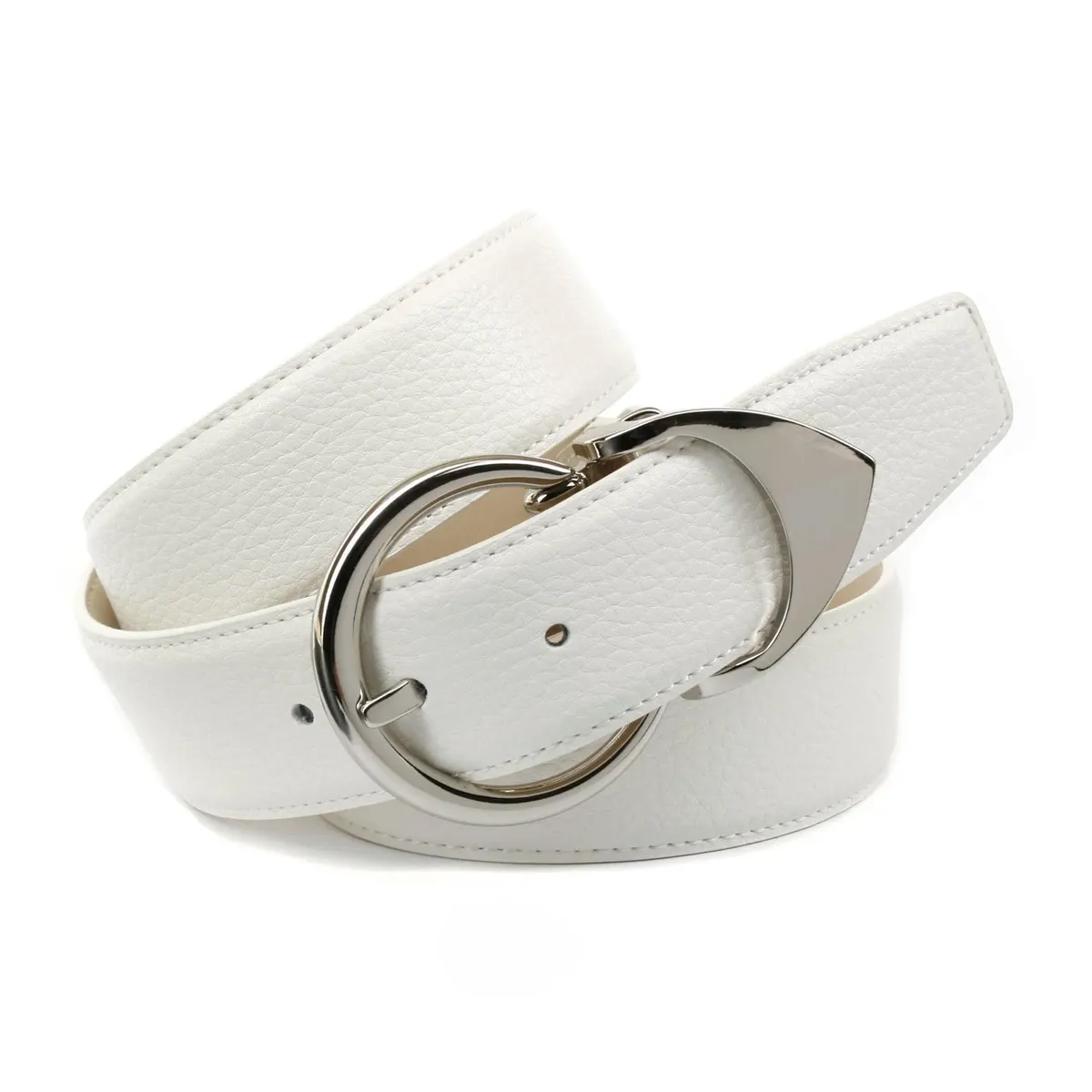 Ремень Anthoni Crown кожаный, с круглой застежкой серебристого цвета, декоративной металлической петлей, белый
Ремень Anthoni Crown кожаный, с круглой застежкой серебристого цвета, декоративной металлической петлей, белый