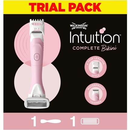 Триммер для бикини и бритва Intuition Complete 2в1, Wilkinson Sword
Триммер для бикини и бритва Intuition Complete 2в1, Wilkinson Sword
