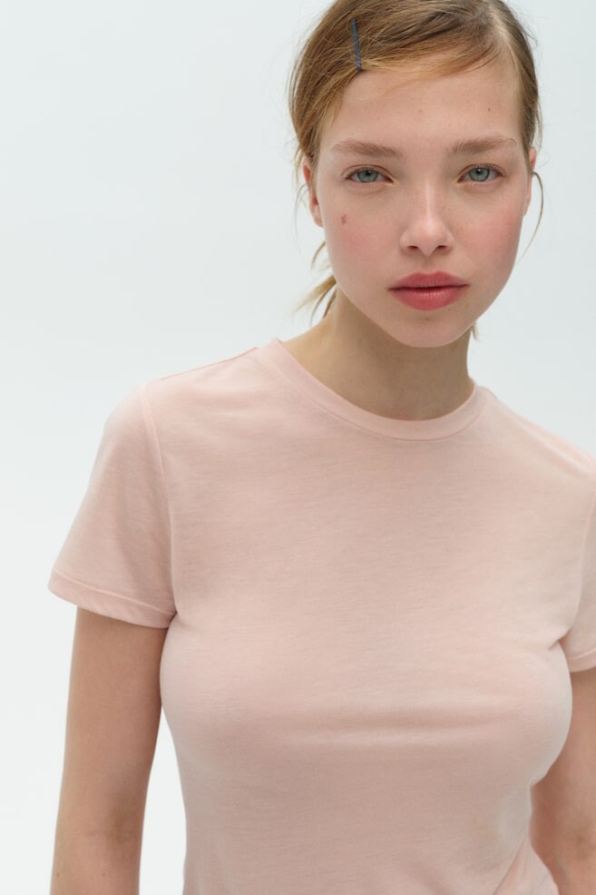 Футболка облегающая фигуру H&M, розовый
Футболка облегающая фигуру H&M, розовый