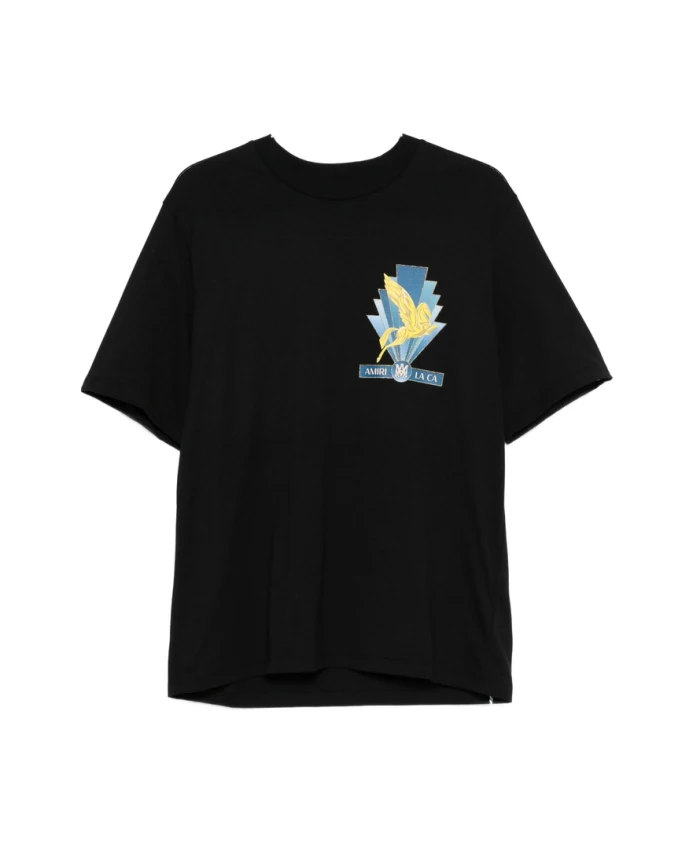 Черная хлопковая футболка с графическим принтом Amiri, черный
Черная хлопковая футболка с графическим принтом Amiri, черный