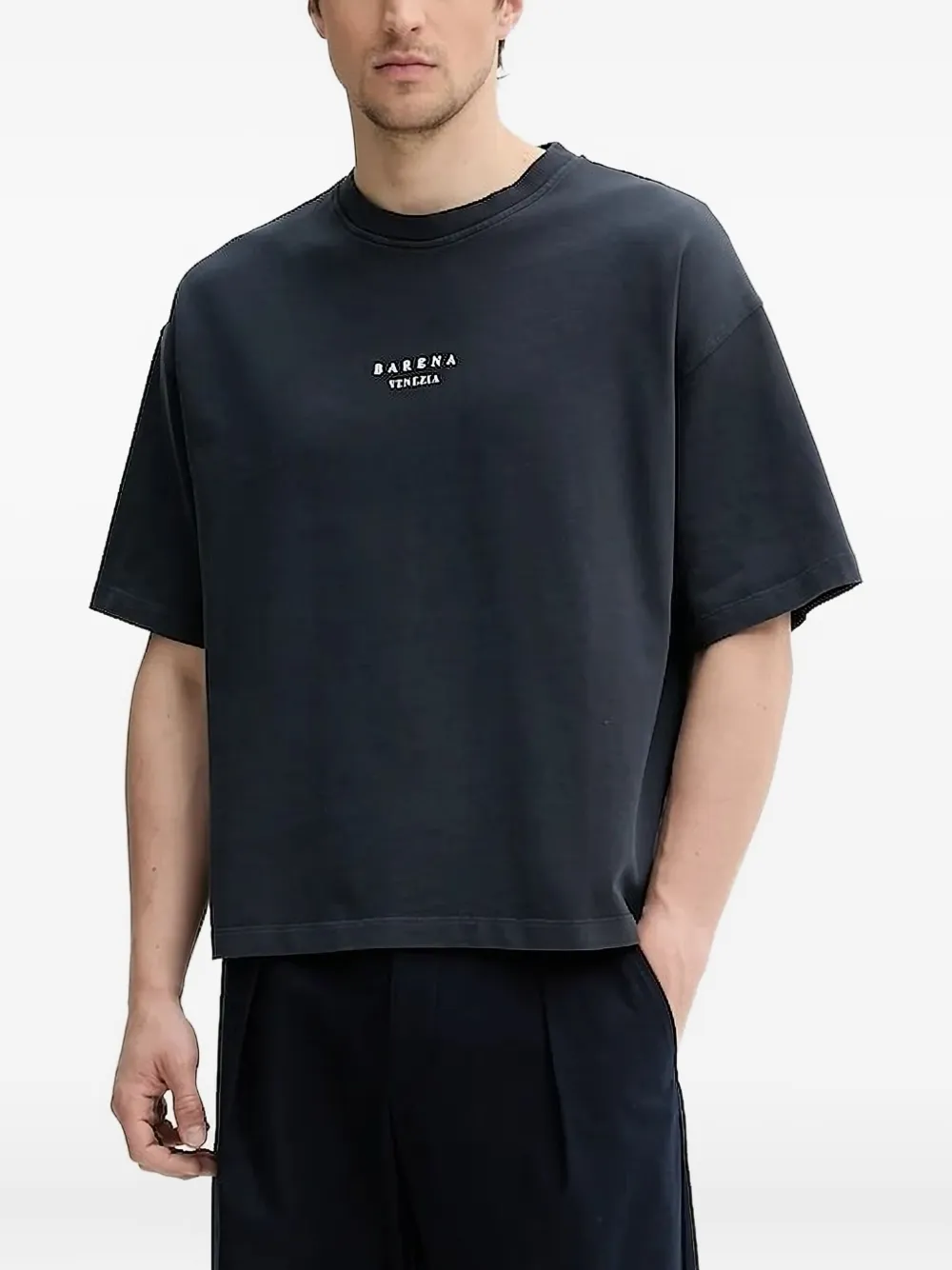 Футболка с вышитым логотипом Barena, синий
Футболка с вышитым логотипом Barena, синий