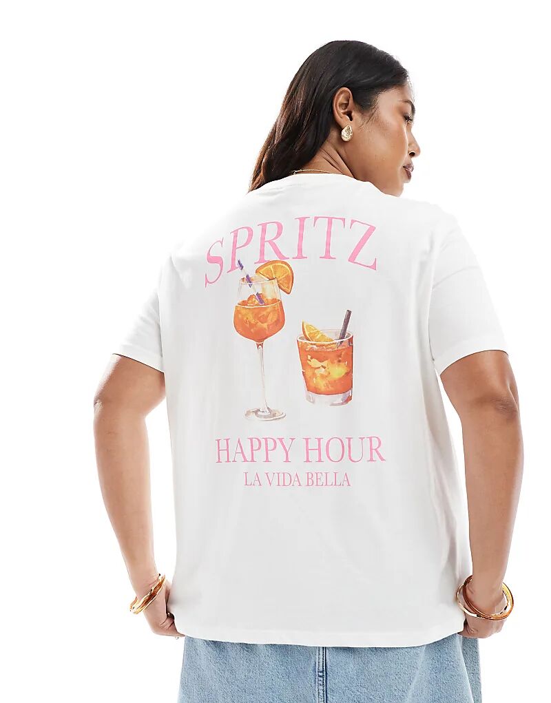 Футболка Pieces Curve свободного кроя с принтом коктейля Spritz белого цвета Pieces Plus
Футболка Pieces Curve свободного кроя с принтом коктейля Spritz белого цвета Pieces Plus