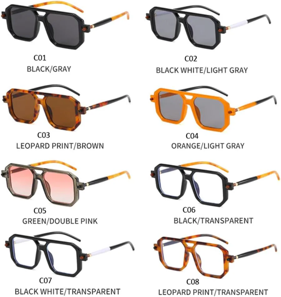 Солнцезащитные очки с двойной перемычкой, металлическим корпусом, в стиле панк, с защитой от УФ-излучения UV400, для мужчин и женщин UYPTK, Black Transparent
Солнцезащитные очки с двойной перемычкой, металлическим корпусом, в стиле панк, с защитой от УФ-излучения UV400, для мужчин и женщин UYPTK, Black Transparent