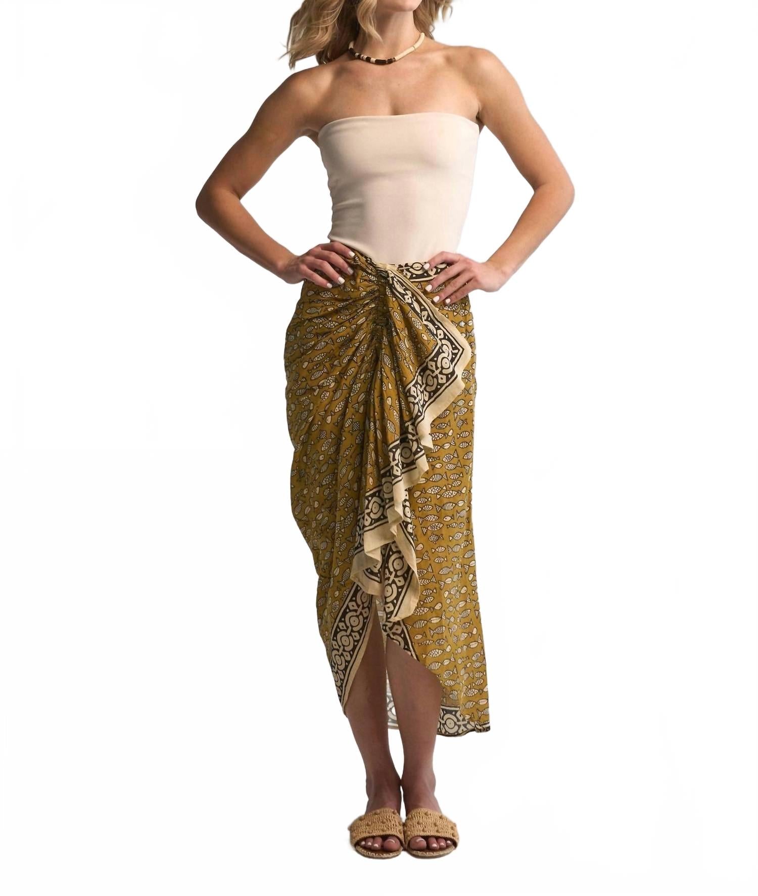 Желтый пескаро юбка в горчичном цвете Guadalupe Design 
Желтый пескаро юбка в горчичном цвете Guadalupe Design