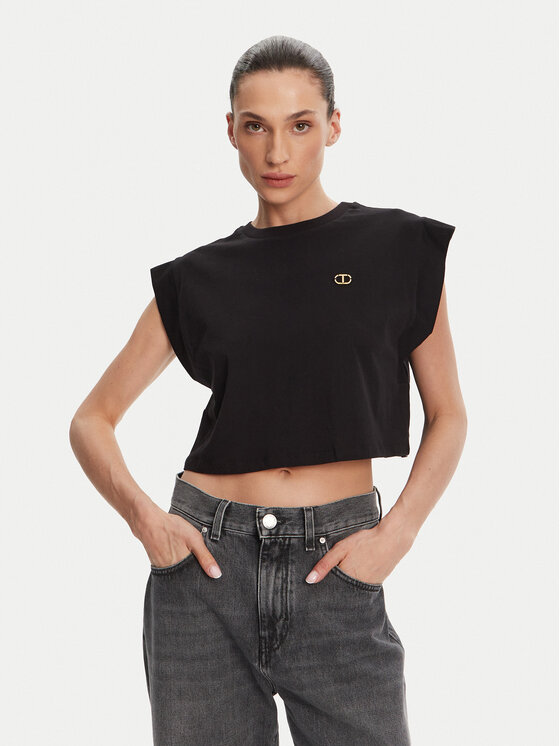 Футболка regular fit 251TT2043 Twinset, черный
Футболка regular fit 251TT2043 Twinset, черный