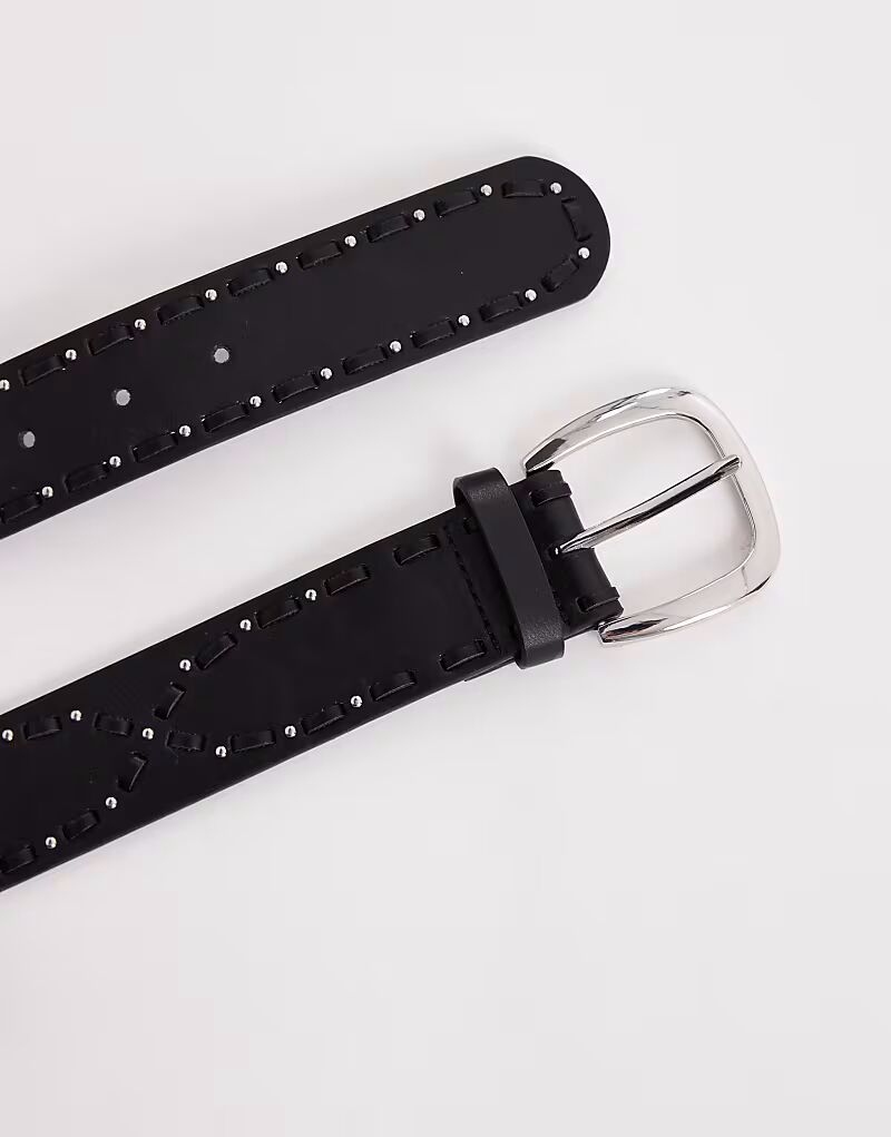 Ремень с заклепками черного цвета Asos Design
Ремень с заклепками черного цвета Asos Design