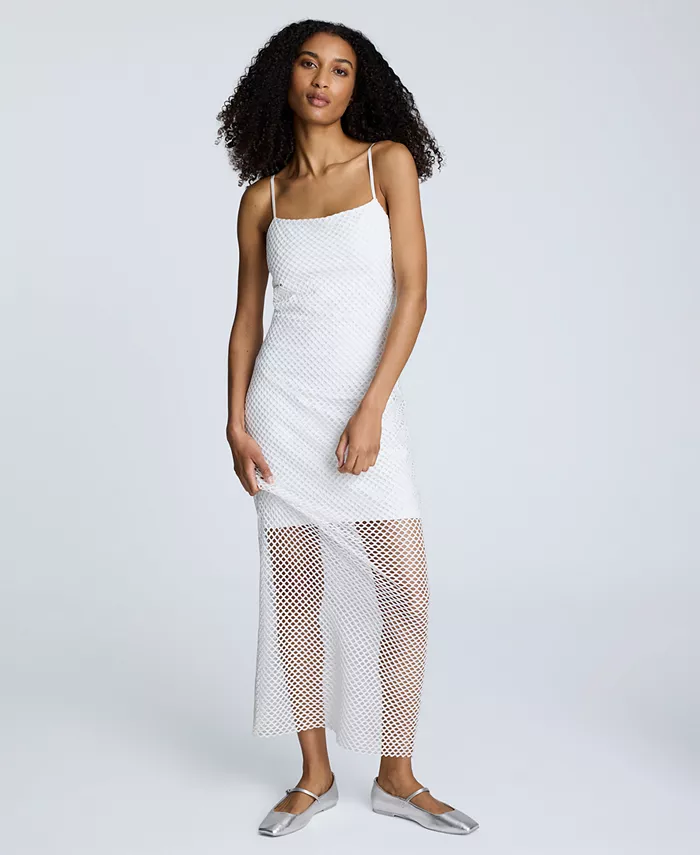 Женское платье-комбинация макси в сеточку Kenneth Cole, белый
Женское платье-комбинация макси в сеточку Kenneth Cole, белый