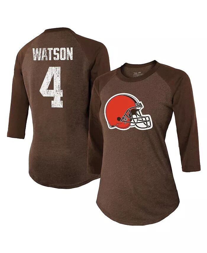 Женские нитки Deshaun Watson Brown Cleveland Browns Футболка с именем и номером реглан с рукавами 3/4 Majestic
Женские нитки Deshaun Watson Brown Cleveland Browns Футболка с именем и номером реглан с рукавами 3/4 Majestic