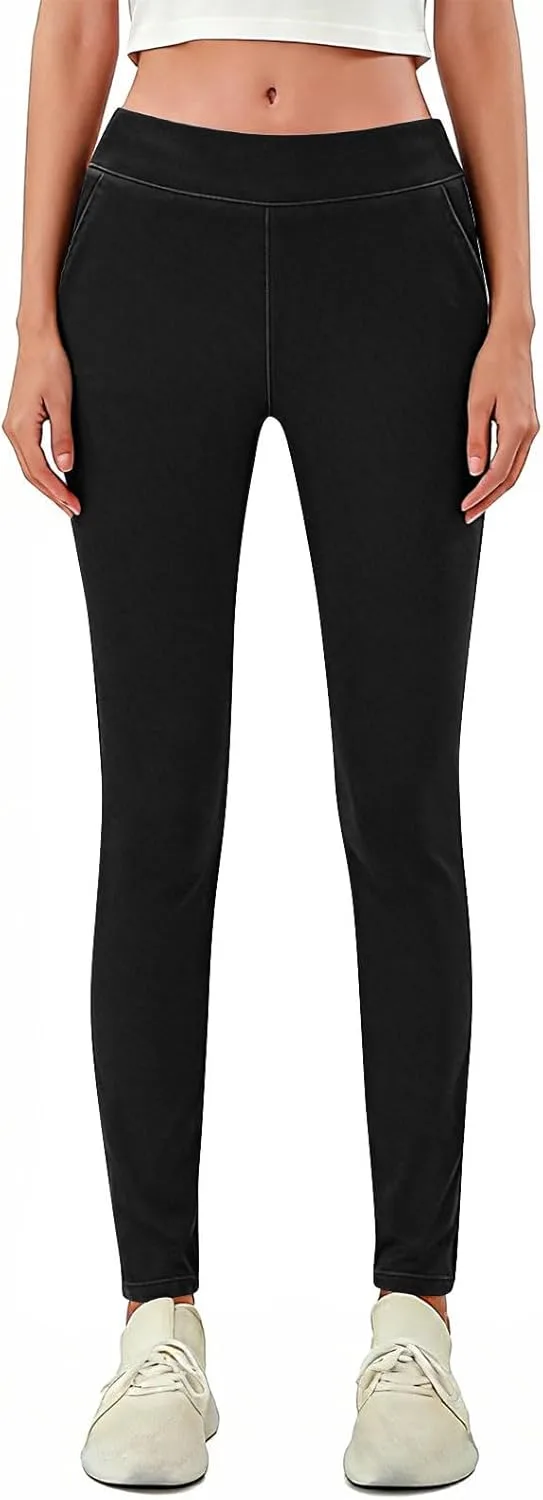 Женские джинсы-стрейч с высокой посадкой и карманами
Женские джинсы-стрейч с высокой посадкой и карманами