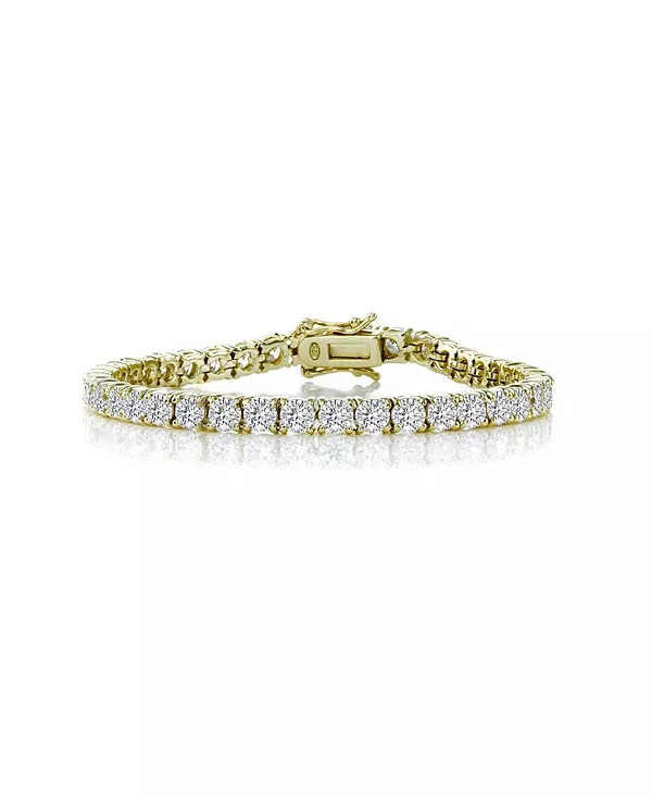 Изысканный теннисный браслет из кубического циркония 4 мм Rachel Glauber, gold
Изысканный теннисный браслет из кубического циркония 4 мм Rachel Glauber, gold