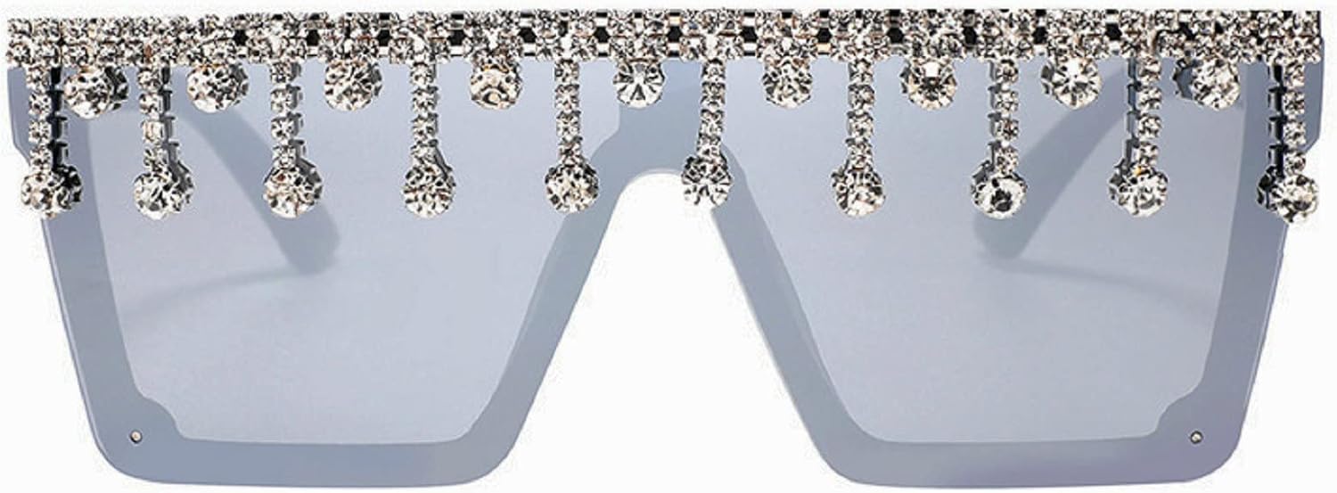 Крупные квадратные солнцезащитные очки с блестками и стразами для женщин и мужчин, с плоской верхней частью, модные солнцезащитные очки с бриллиантовой кисточкой и сверкающими элементами mincl, Silver
Крупные квадратные солнцезащитные очки с блестками и стразами для женщин и мужчин, с плоской верхней частью, модные солнцезащитные очки с бриллиантовой кисточкой и сверкающими элементами mincl, Silver