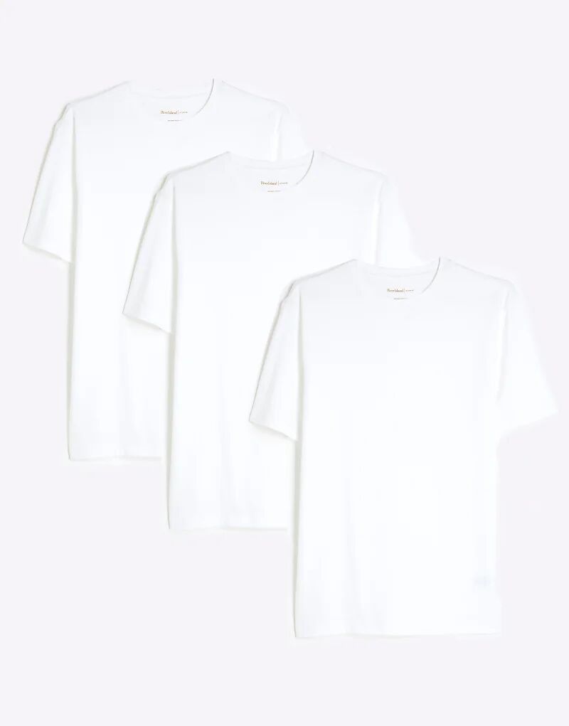 3 пары обтягивающих футболок белого цвета River Island
3 пары обтягивающих футболок белого цвета River Island