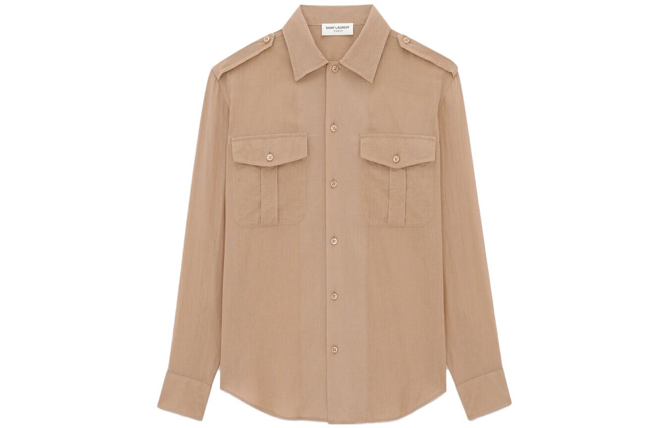 Рубашка мужская светло-коричневая Saint Laurent, коричневый
Рубашка мужская светло-коричневая Saint Laurent, коричневый