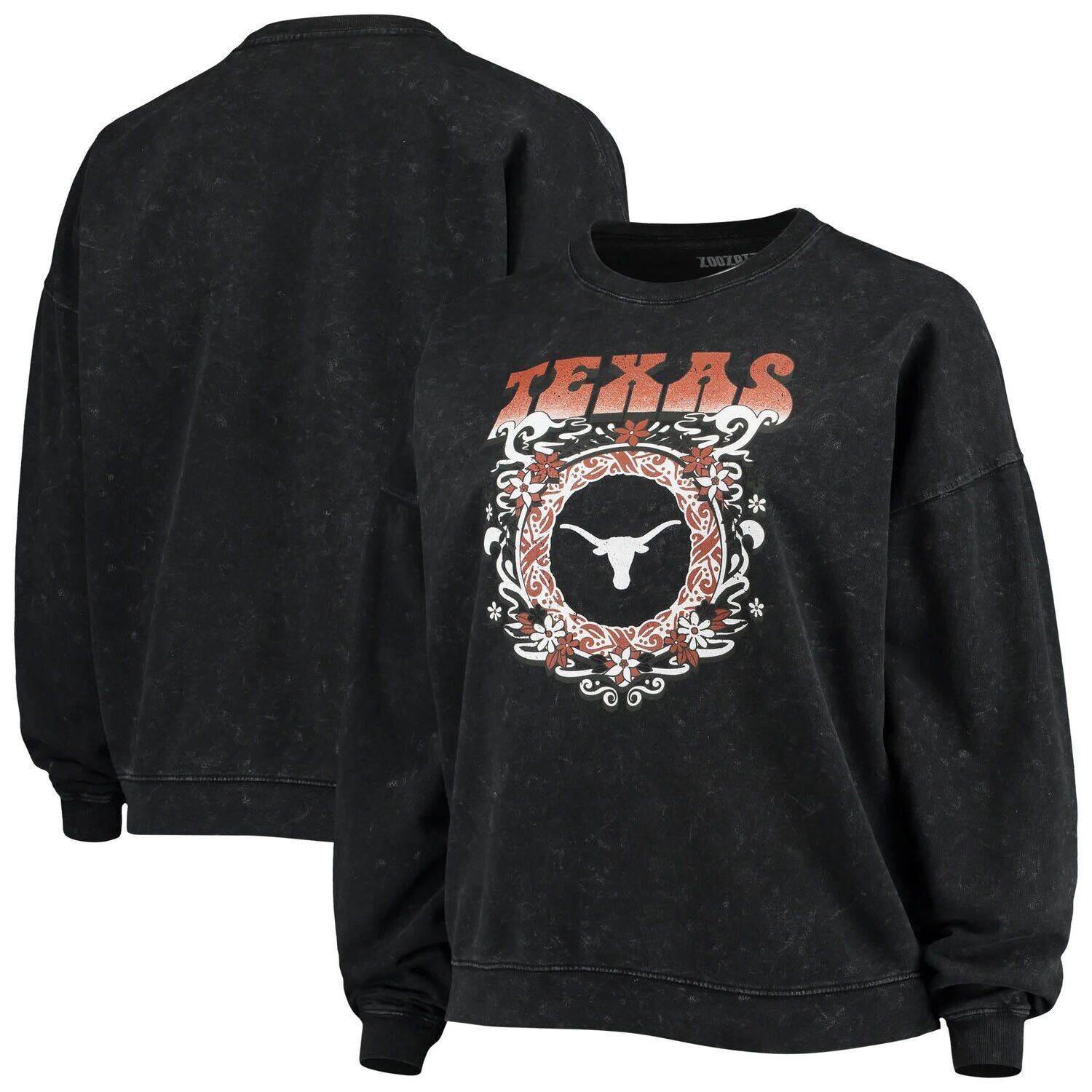 Женский черный пуловер ZooZatz Texas Longhorns, стирка, винтажный пуловер большого размера
Женский черный пуловер ZooZatz Texas Longhorns, стирка, винтажный пуловер большого размера