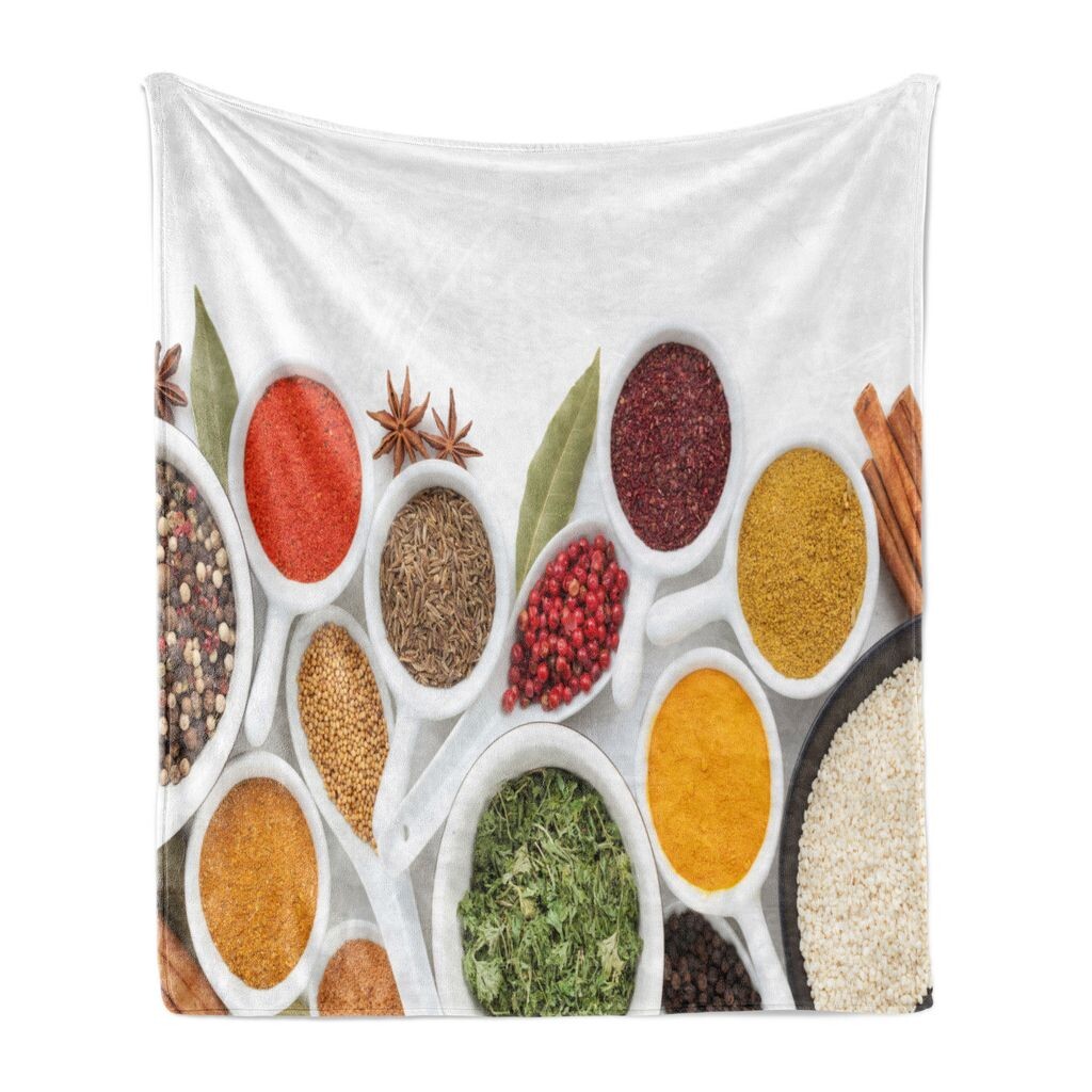ABAKUHAUS Spice Мягкое фланелевое флисовое одеяло, обзор Живописные красочные ароматические порошковые предметы в белых чашах Различные вкусы, 175 x 230 см, разноцветные
ABAKUHAUS Spice Мягкое фланелевое флисовое одеяло, обзор Живописные красочные ароматические порошковые предметы в белых чашах Различные вкусы, 175 x 230 см, разноцветные