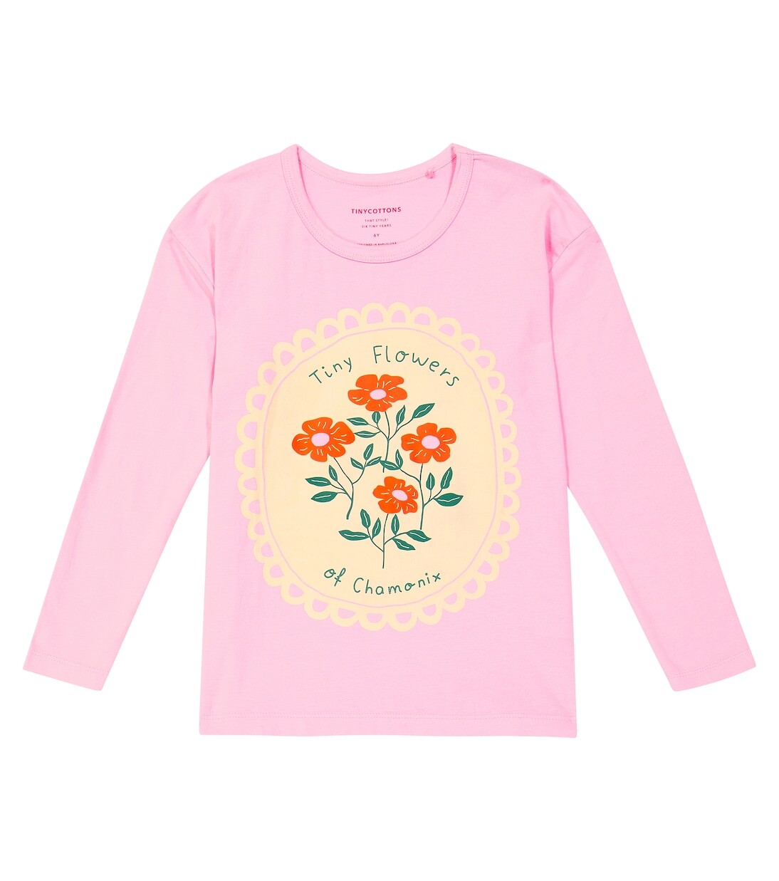 Футболка из хлопкового джерси с крошечными цветочками Tinycottons, розовый 
Футболка из хлопкового джерси с крошечными цветочками Tinycottons, розовый