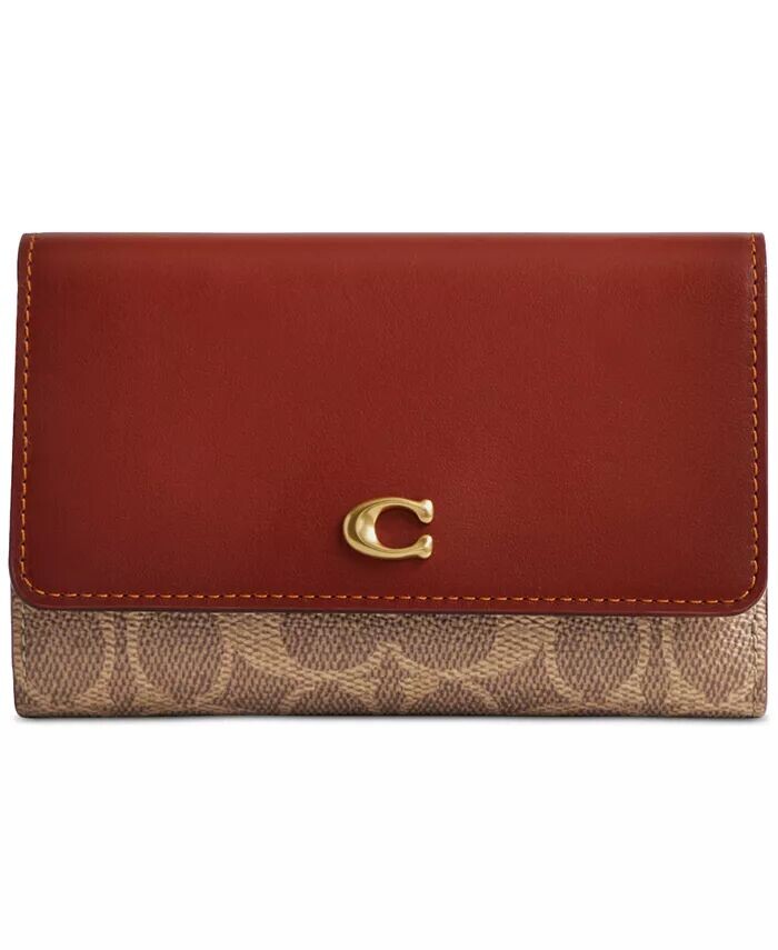 Кошелек Essential среднего размера с клапаном и фирменной парусиной Coach, бежевый
Кошелек Essential среднего размера с клапаном и фирменной парусиной Coach, бежевый