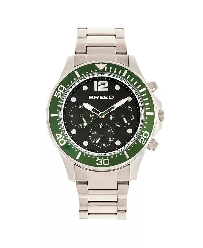 Кварцевые многофункциональные часы Pegasus с зеленым циферблатом из серебряного сплава, 46 мм Breed, серебро
Кварцевые многофункциональные часы Pegasus с зеленым циферблатом из серебряного сплава, 46 мм Breed, серебро