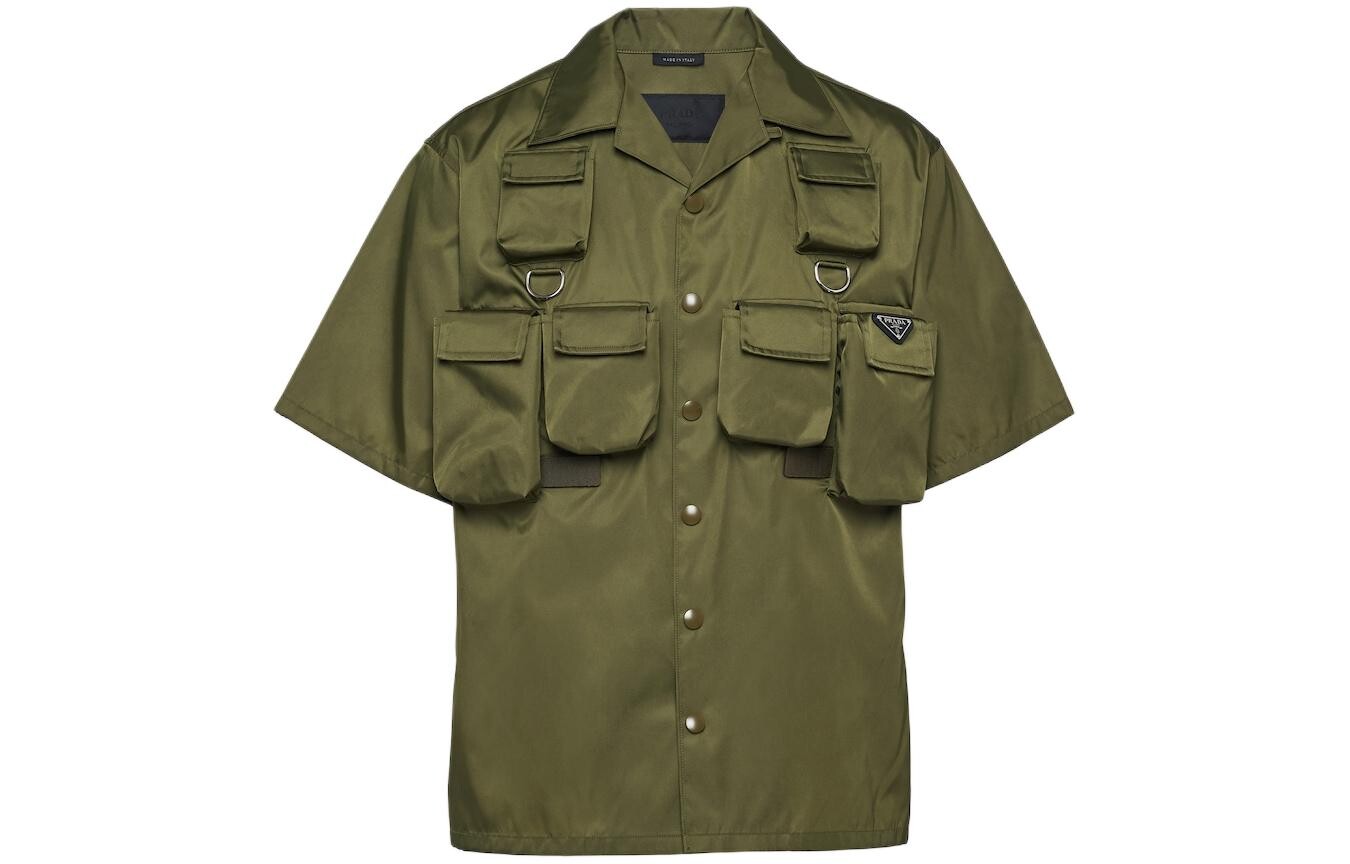 Рубашка мужская оливковая Prada, оливково-зеленый
Рубашка мужская оливковая Prada, оливково-зеленый