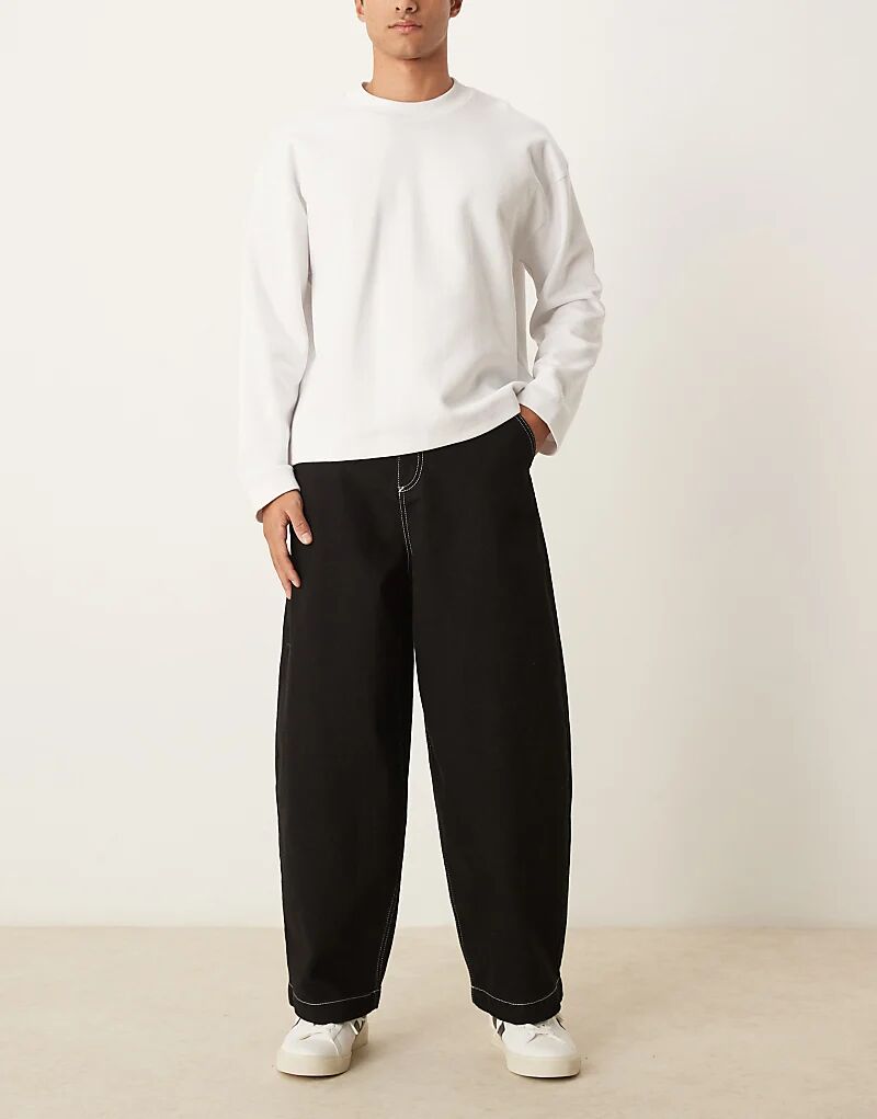 Мешковатые джинсы-баллоны с контрастной строчкой черного цвета ASOS DESIGN
Мешковатые джинсы-баллоны с контрастной строчкой черного цвета ASOS DESIGN