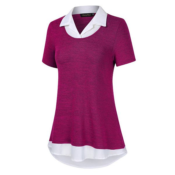 Женская рубашка с коротким рукавом и контрастными вставками Yesfashion, Purple Red
Женская рубашка с коротким рукавом и контрастными вставками Yesfashion, Purple Red