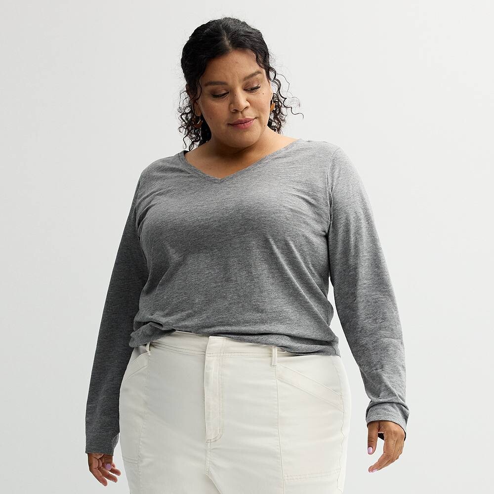Плюс размер Sonoma Goods For Life Повседневная футболка с длинными рукавами и V-образным вырезом, цвет Charcoal
Плюс размер Sonoma Goods For Life Повседневная футболка с длинными рукавами и V-образным вырезом, цвет Charcoal