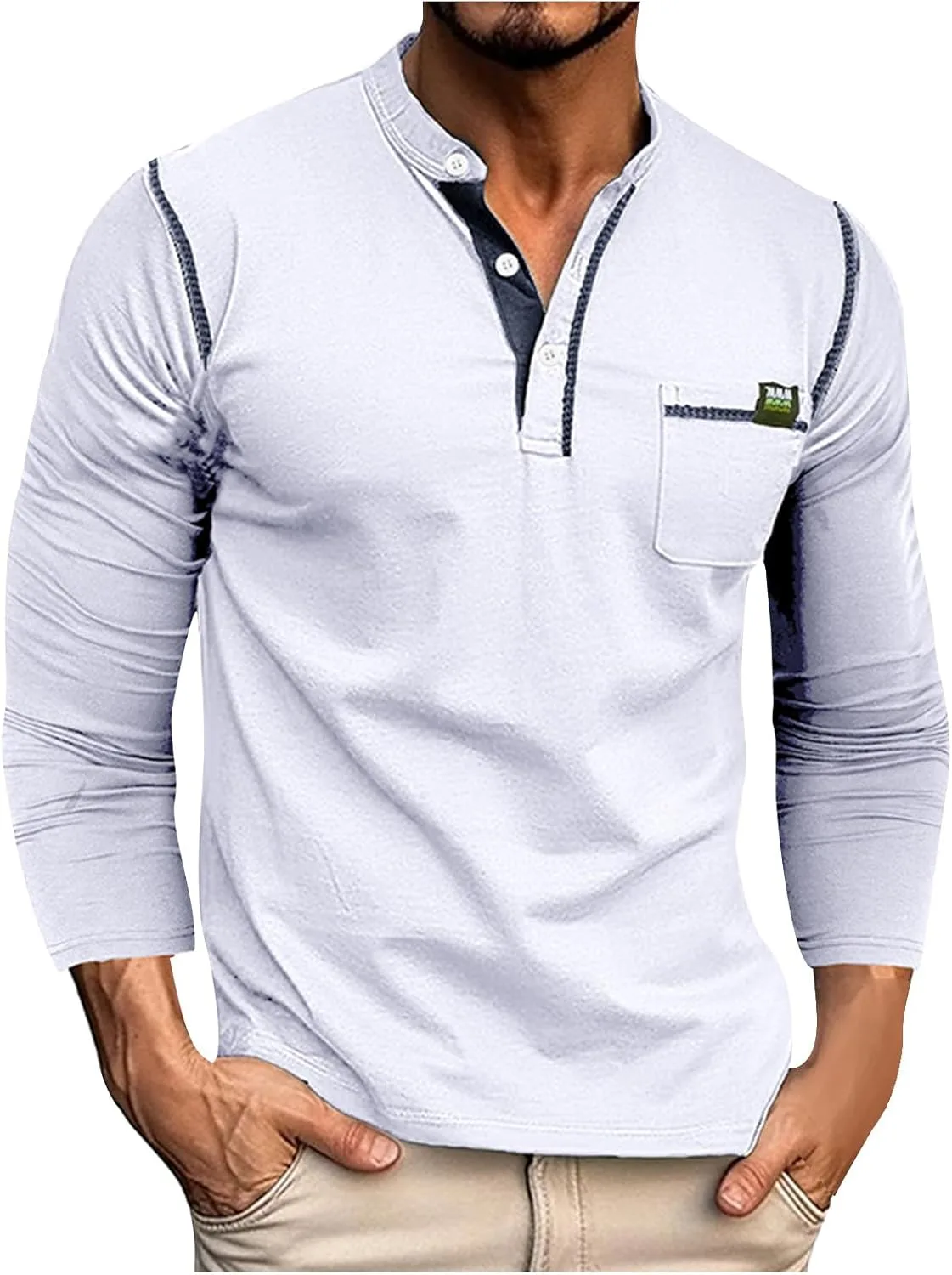 Футболка-поло для мужчин с длинным рукавом и карманом
Футболка-поло для мужчин с длинным рукавом и карманом