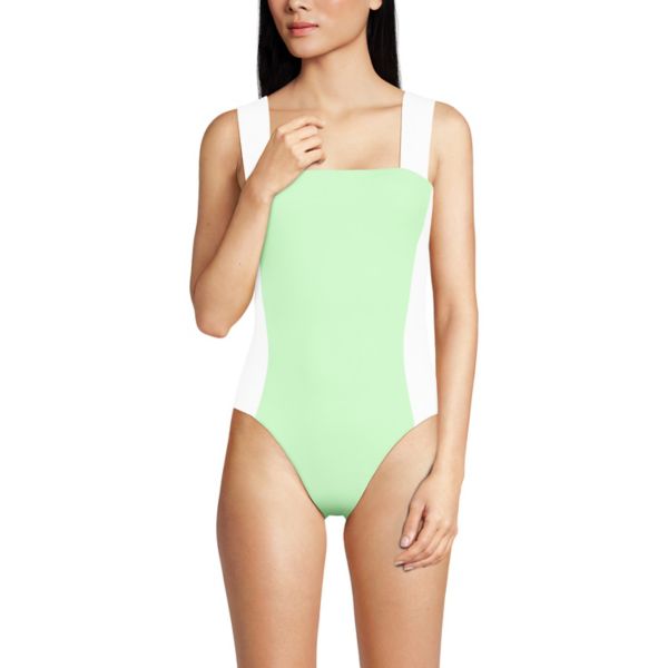 Женский купальник с квадратным вырезом и высокими боковыми разрезами Lands' End, цвет icy mint white
Женский купальник с квадратным вырезом и высокими боковыми разрезами Lands' End, цвет icy mint white