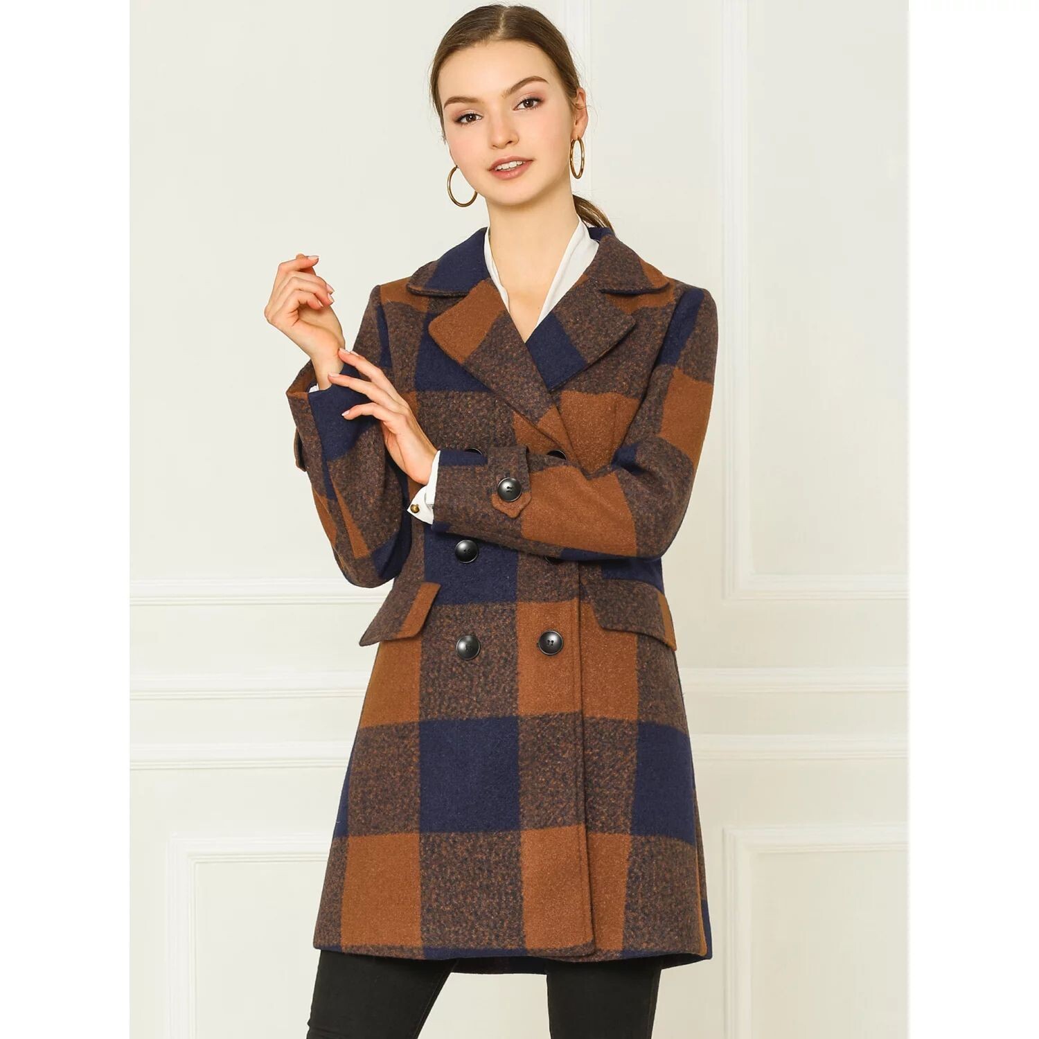 Женское двубортное пальто в клетку с длинными рукавами и зубчатыми лацканами ALLEGRA K, зеленый
Женское двубортное пальто в клетку с длинными рукавами и зубчатыми лацканами ALLEGRA K, зеленый